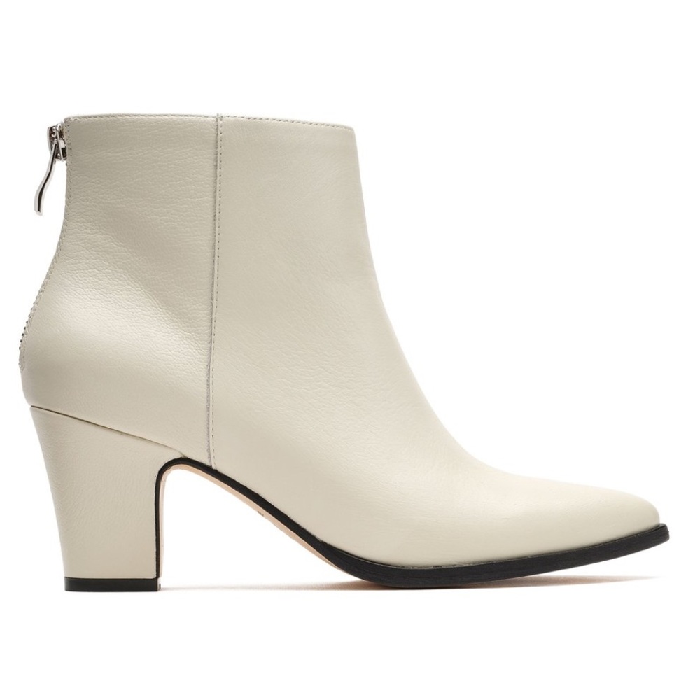 Bill Blass Payton White Goat Leather Bootie
